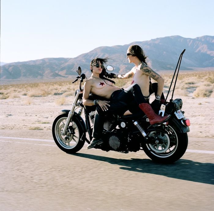 Girls on a motorcycle in Nukualofa